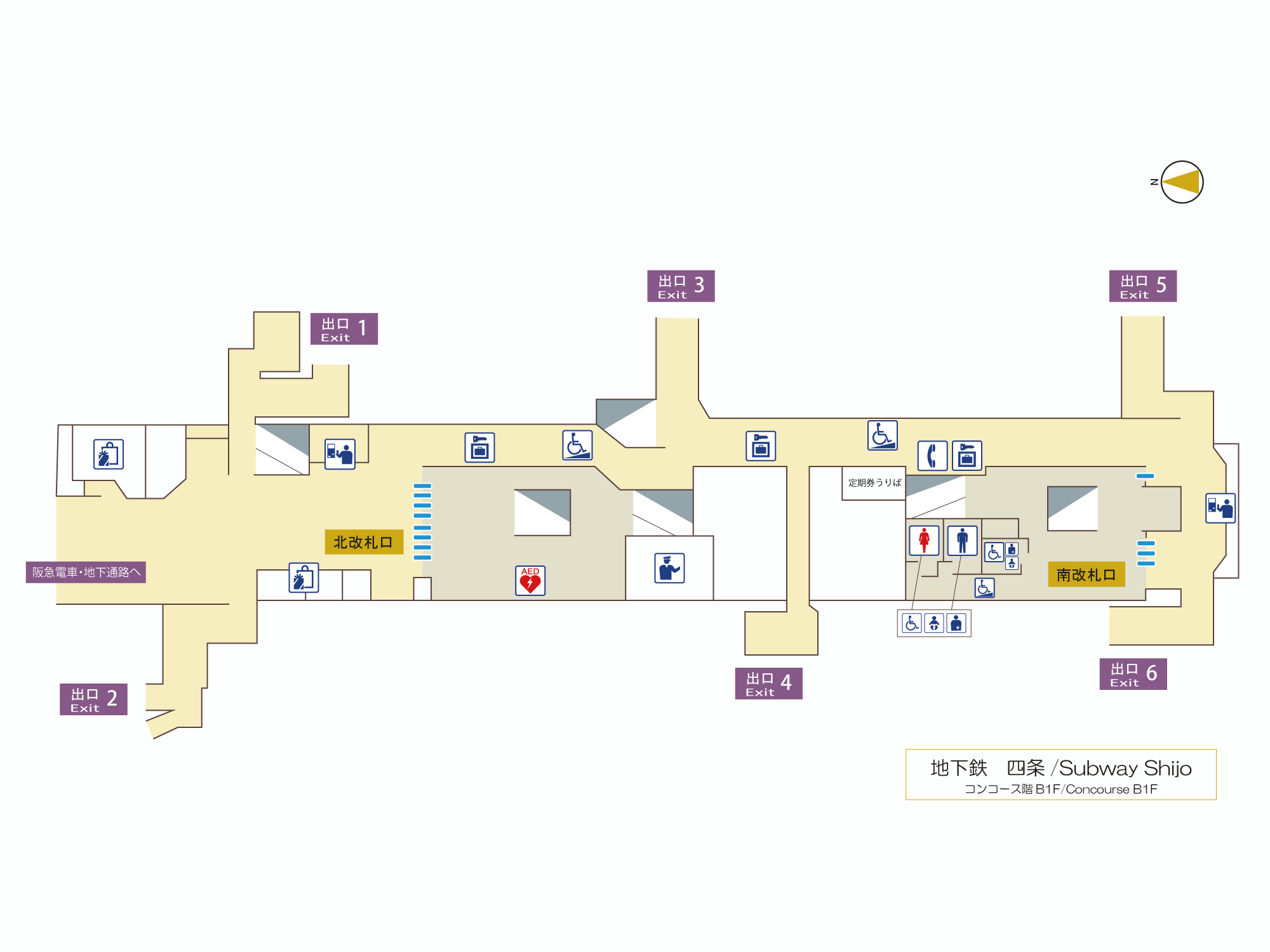 構内図表示 歩くまち京都 バス 鉄道の達人
