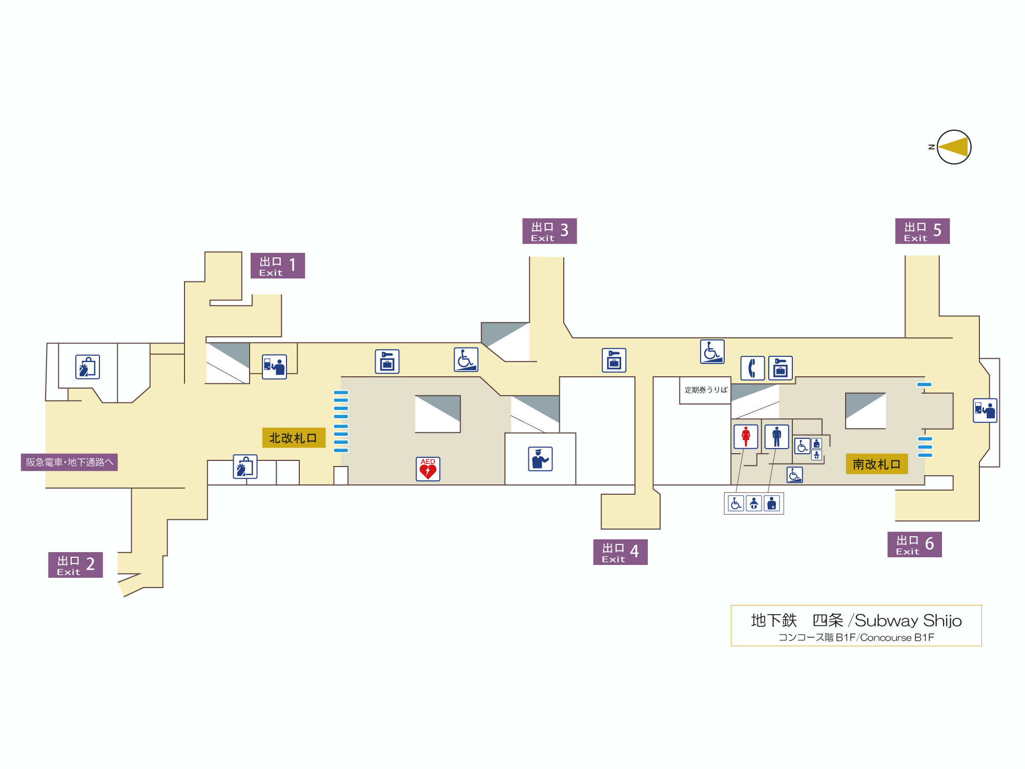 構内図表示 歩くまち京都 バス 鉄道の達人 構内図表示 歩くまち京都 バス 鉄道の達人